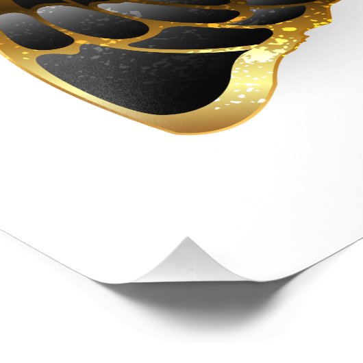 Impression Photo Gold flower Butterfly with Black Orchid (Coin)