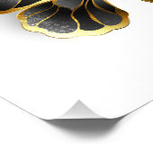 Impression Photo Gold flower Butterfly with Black Orchid (Coin)