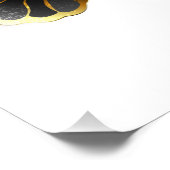 Impression Photo Gold flower Butterfly with Black Orchid (Coin)