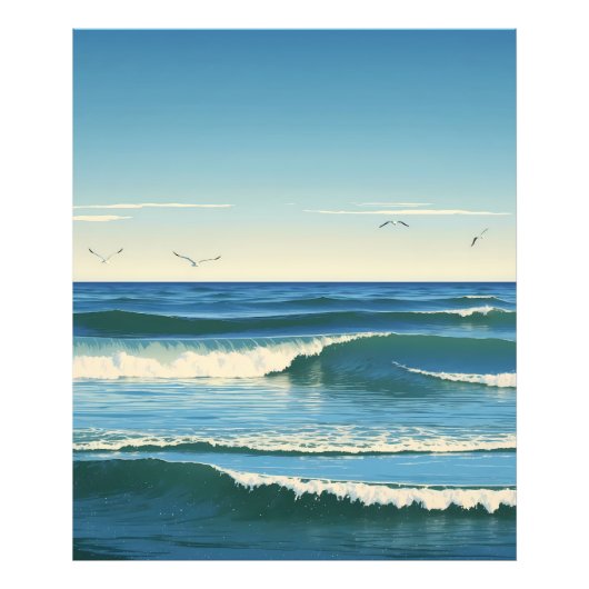 Impression Photo Golven Dansende sous le ciel (Devant)