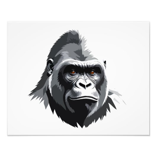 Impression Photo Gorilla Vector Graphisme Art Portrait Animal Spiri (Devant)