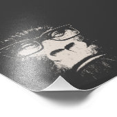 Impression Photo Gorille Hipster Avec Verre (Coin)