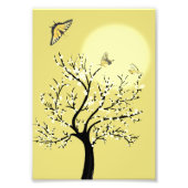 Impression Photo Graceful dreamy sunlit tree with butterflies (Devant)