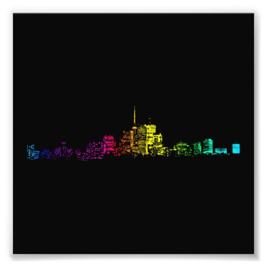Impression Photo Gradient Skyline de Toronto (Devant)