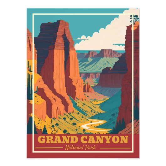 Impression Photo Grand Canyon National Park Arizona Vintage (Devant)