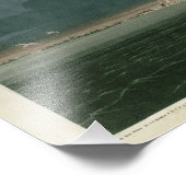 Impression Photo Grand héron blanc, des oiseaux d'Amérique d'Audubo (Coin)