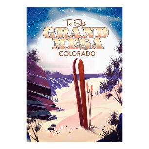 Impression Photo grand mesa, affiche de ski Colorado.