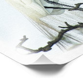 Impression Photo Grand portrait de héron blanc (Coin)