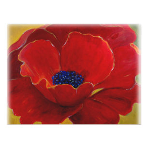 Impression Photo Grande affiche florale rouge