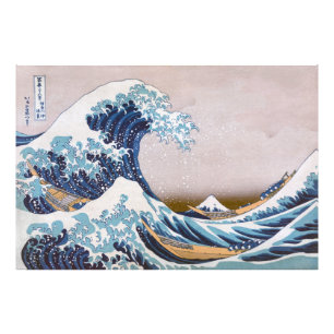Impression Photo Grande vague du tsunami Kanagawa Japon par Hokusai