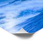 Impression Photo grandes vagues bleues (Coin)