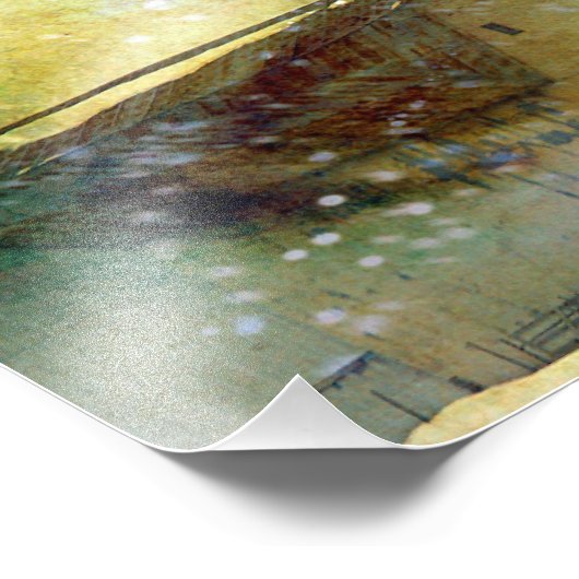 Impression Photo Grange d'hiver (Coin)