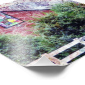 Impression Photo Grange Rouge Avec Grunge De Quilt (Coin)