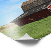 Impression Photo Grange rouge en SK (Coin)