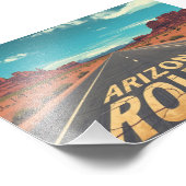 Impression Photo Graphisme de la route du désert de l'Arizona (Coin)