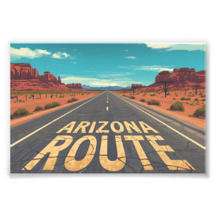 Impression Photo Graphisme de la route du désert de l'Arizona