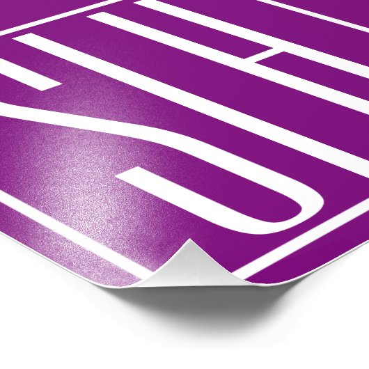 Impression Photo Gras moderne 3 initiales Monogramme | Blanc et pou (Coin)