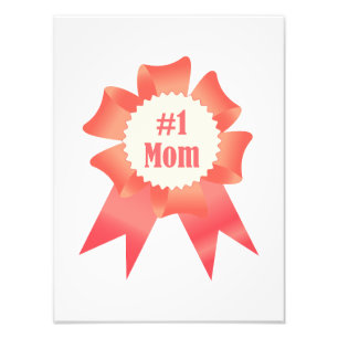 Impression Photo Gratitude Numéro Une maman lauréat du prix ruban