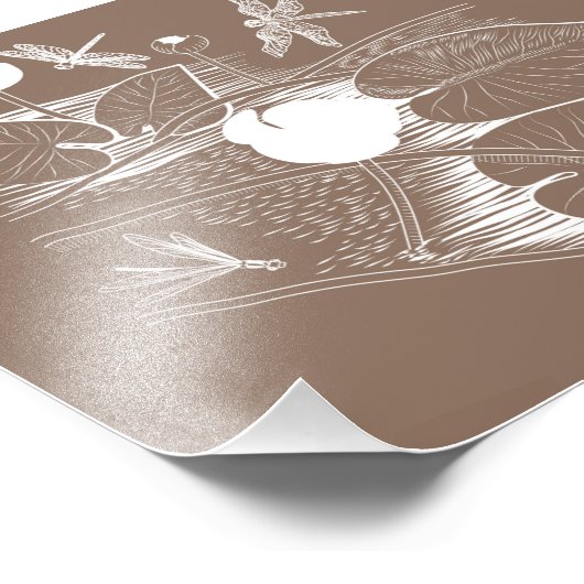 Impression Photo Gravure de nénuphars (Coin)