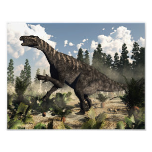 Impression Photo Gravure d'Iguanodon - rendu 3D