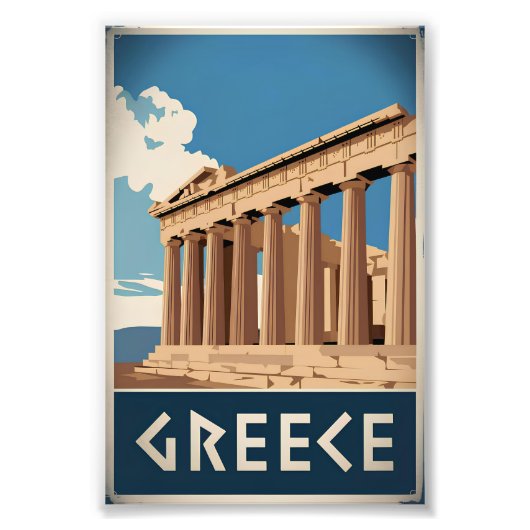 Impression Photo Grèce vintage (Devant)
