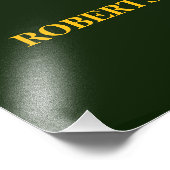 Impression Photo Green minimalist custom name  (Coin)