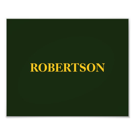 Impression Photo Green minimalist custom name  (Devant)