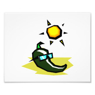 Impression Photo Green Pepper soleil sur la plage.png