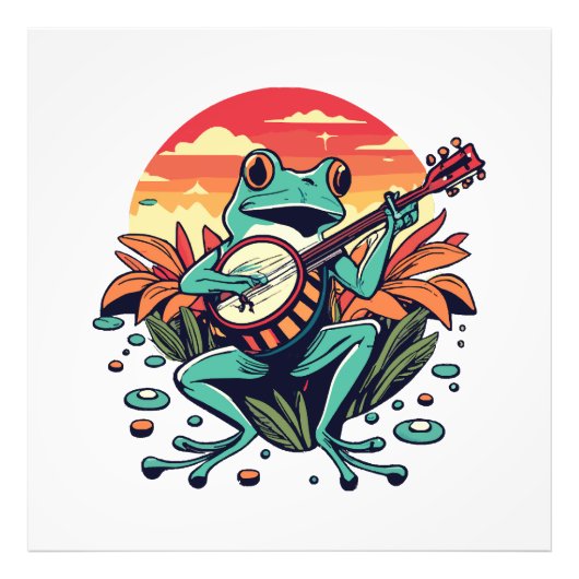 Impression Photo Grenouille banjo (Devant)
