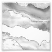 Impression Photo Grey White Marble Agate (Devant)