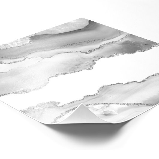 Impression Photo Grey White Marble Agate (Coin)