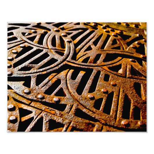 Impression Photo Grille Rouillée (Devant)