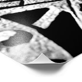 Impression Photo Grille rouillée en gris (Coin)