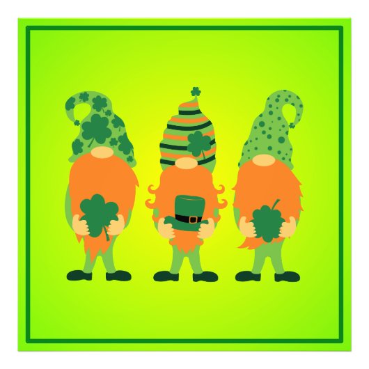 Impression Photo Grnomes de la Saint Patrick (Devant)