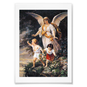 Impression Photo GUARDIAN ANGEL Bernhard Plockhorst 1886