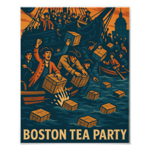 Impression Photo Guerre d'Indépendance 1773 USA One Nation Under Te