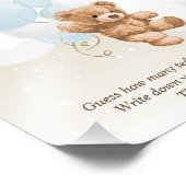 Impression Photo Guess How Many Dusty Blue Teddy Bear Shower Sign (Coin)