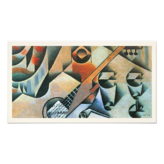 Impression Photo Guitare (Banjo) et Lunettes, Juan Gris, Art Vintag