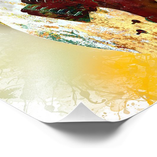 Impression Photo Guitare colorée (Coin)