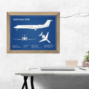 Impression Photo Gulfstream G500 - Plan directeur de l'avion ABD