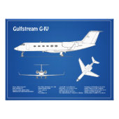 Impression Photo Gulfstream G-IV - Plan directeur de l'avion ABD (Devant)
