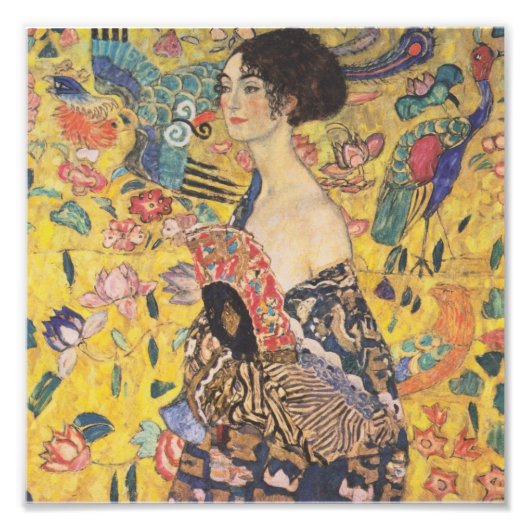 Impression Photo Gustav Klimt - Femme au éventail (Devant)