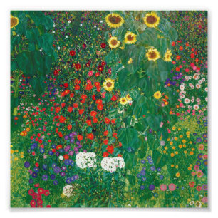 Impression Photo Gustav Klimt - Jardin agricole avec tournesols