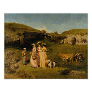 Impression Photo Gustave Courbet - Jeunes Dames du Village