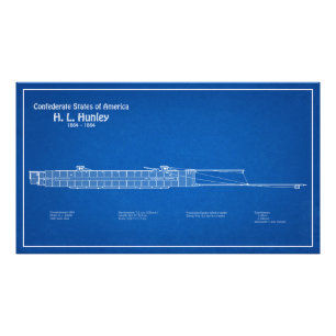 Impression Photo H. L. Hunley - Plan directeur des navires