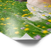 Impression Photo Haflinger Horse Cute Foal Repose dans un lit à fle (Coin)