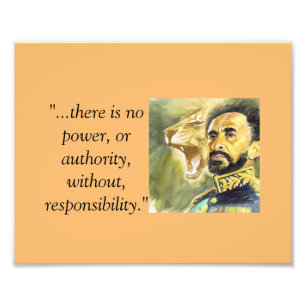 Impression Photo Haile Selassie I : Citations : Essence de