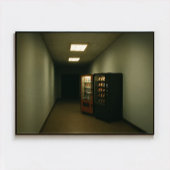 Impression Photo Hall Liminal Dreamcore avec distributeur automatiq