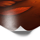 Impression Photo Halloween avec Art numérique orange de chat (Coin)