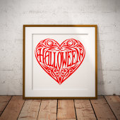 Impression Photo Halloween Heart, Red Heart, Holiday
